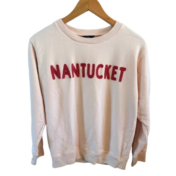 J. Crew Crew Nantucket Crewneck Sweatshirt Small Blush Pink - Picture 2 of 7